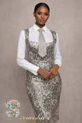 Signature Vest-Style Sheath Dress